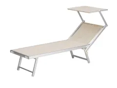 Lettino Alluminio Professionale Beige foto 1
